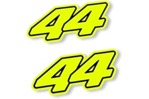 PIGGYSTICKERS Lewis Hamilton Autocollant 2022 Voiture 44 F1 Formule 1 Jaune Fluo Noir (Jaune Fluo)
