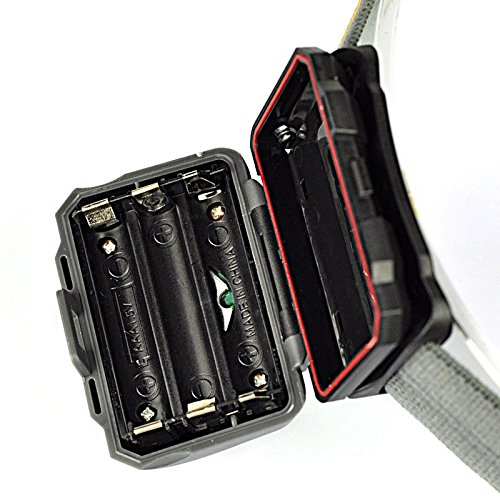 LingsFire® LED Stirnlampe, LED Kopflampe , 1 Weiße LED und 2 Rote LED, 4 Helligkeiten zu wahlen, LED Farradlampe, LED Stirnlampen, Kopfleuchten, Mini wasserdicht verstellbare Scheinwerfer Lampe für Running, Bergsteigen , Camping, Lesen, Jagd, Wandern, Nachtwanderung usw - 9