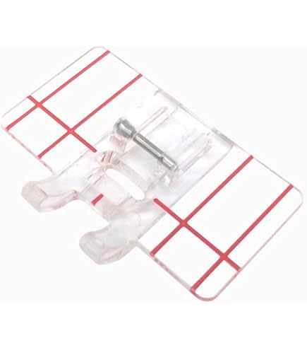 Pied Presseur Transparent Pour Machine à Coudre (Point Satin/Boutonnière) - Compatible Singer, Brother, Babylock (Tige Basse)