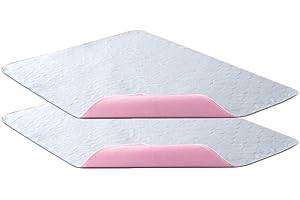 Bedecor Traverse Letto Anziani Lavabili 70x90 cm - Set di 2, Traversa Impermeabile Assorbente 4 Strati, Telo Impermeabile Letto Singolo e Matrimoniale, Traversine Neonato Fasciatoio, Rosa