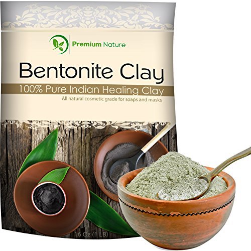 Indian Healing Bentonite Detox Clay - 453 grams 100% Natural Powder Face Mask Reduces Acne - Aztec Organic Deep Pore Cleansing - All Natural for Skin & Hair Removes Toxins Premium Nature