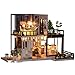 Produktbild LSQR Home Dekoration DIY Handmade Doll House mit Möbeln September Wald Villa Dollhouse Küche Holzspielzeug für Kinder Urlaub, Brown