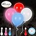 Produktbild 40 LED leuchtende bunte Luftballons mit farbigem Band, 24 Stunden Leuchtdauer, für Party, Geburtstag, Hochzeit, Festival, Weihnachten, von AGPTEK Q02, 4 unwechselnde Farben
