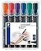 Produktbild Staedtler 350 WP6 Permanentmarker Lumocolor, nachfüllbar, Keilspitze, Box mit 6 Farben
