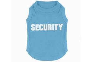 IZEFIA Dog Shirt Tee Shirts Puppy Summer Clothes Dog Tank Top Vest SECURITY Sweat Shirt for Small dog Medium Dog Cat (XXXL, Blue)