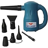XPOWER A-2 Airrow Pro Multi-Use Electric Computer Duster Dryer Air Pump Blower - Black Blue
