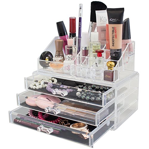 Solly`s® MIRYAM Aufbewahrungsbox für Make Up und Schmuck | Kosmetik Organizer aus Acryl | Schmuckkästchen | Schubladenbox Schminke - 2