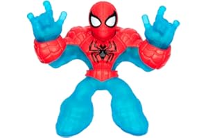 BANDAI Heroes of Goo JIT Zu Figura de Accion - Universo Marvel - Spiderman Tu heroe Favorito Brilla en la Oscuridad, ¡Estruja y Estira! Multicolor CO42713
