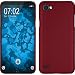 Produktbild PhoneNatic Case für LG Q6 Hülle rot gummiert Hard-case + 2 Schutzfolien