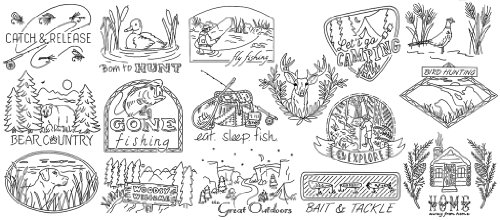 Aunt Martha's Great Outdoors Embroidery Transfer Pattern Book Kit