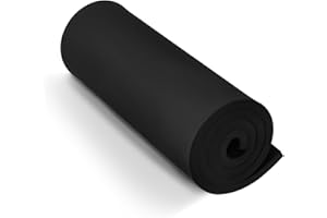 Nero Gomma Eva 12mm, MEARCOOH 35.5cm*99cm EVA Foam Cosplay, 1PCS Eva Foam densità 86 kg/m3 per Il Cosplay, Artigianato, progetti Fai da Te (Nero 12mm)