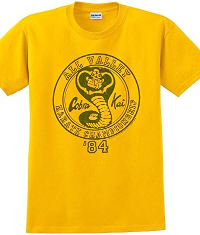 8tees - Karate Kid 84 Karate Championship T-Shirt-S, color Yellow