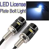 Rupse 2 * weiß LED Motorrad und Auto Nummernschild...