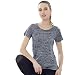 Produktbild Fletion Damen Sommer Lose Schnell Trocknend Kurzarm T-Shirt Casual Bluse Tops Für Sport Fitness Yoga