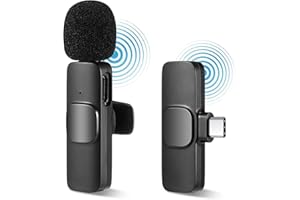 iZEN Mini Wireless Lavalier Lapel Microphone for Recording, Mic Live Streaming for Android Phones (USB type C port only) Compatible with Samsung, Huawei, Vivo, Oppo for YouTube, TikTok, Facebook etc