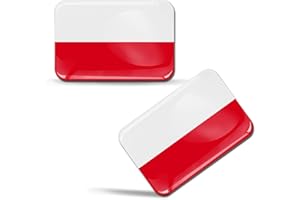 SKINOEU Skino 2 x naklejka 3D Flaga Polski Flaga Polski F 118