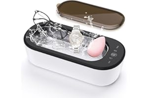 BUBBACARE Nettoyeur à Ultrasons, 300ml Ultrasonic Cleaner 47kHz Nettoyeur sonique, Portable Nettoyeur de bijoux avec 4 modes de nettoyage, Nettoyeur Ultrasons Lunettes pour dentaires/Collier/BAGUES/Regarder