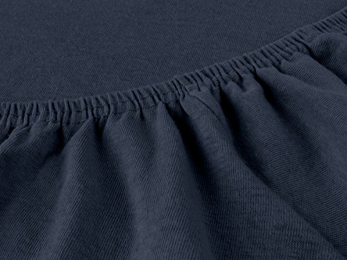 Jersey Spannbetttuch in unseren besten Farben aus 100% Baumwolle – in 5 Größen erhältlich, 200-220 x 200 cm, anthrazit - 4