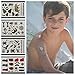 Produktbild Temporäre Tattoos - 4 Seiten Spaß Metallic temporäre Tattoos für Kinder - Schwarz, Silber, Rot & Gold Tattoo Bären, Wölfe, Schildkröten, Eidechsen, Spinnen, Vögel und mehr - für Jungen und Mädchen - von Twink Designs