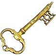 Purpledip Brass Bottle Opener 'Magic Key': Vintage Collectible Barware Or Wall Hanging (10233)