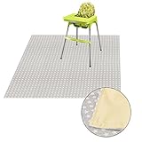 Sicher & Anti-Rutsch: Die Rückseite der Matte hat ein rutschfestes, hervorstehendes Narbendesign. Um Rutschen von Kinderhochstuhl zu vermeiden. Ideal für Babys, die gerade das Essen lernen, auch für Spielaktivitäten, bei denen Unordnung entsteht. Wenn Ihre Kinder beim Essen Chaos machen, benötigen Sie diese Bodenschutzmatte mit rutschfestem Rücken, die halten das Baby sicherer.