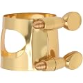 ECSiNG Ligature pour Bec de Saxophone Alto en Laiton à Double Vis Réglable Compatible avec Yamaha