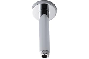 HUDSON REED Nuie ARM15 ǀ Modern Bathroom Round Fixed Ceiling Shower Arm, 150mm, Chrome