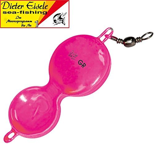 Dieter Eisele Buttlöffel Pink Jump Fish, recall Flyer & Plaice Wooden Scoop with Basic Lead for Flat Fish Buttlöffel
