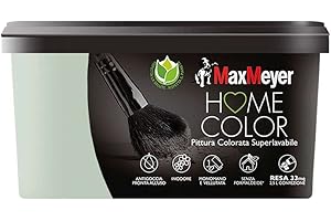 Maxmeyer Pittura Colorata Superlavabile Home, Color Salvia 2,5 L, Superficie coperta (in m²): 33
