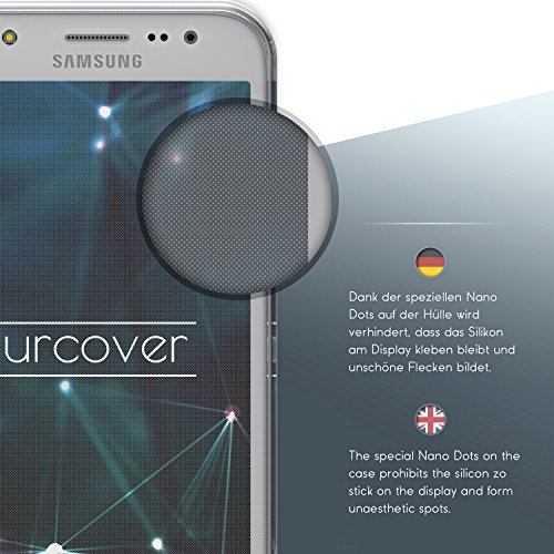 Urcover   Funda Galaxy J5 Edici  n 360 Grados Mandala Flexible Samsung Galaxy J5 Protecci  n Completa Delgada Antichoque Antigolpes Anticaidas Transparente en Azul