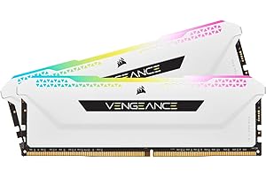 ‎CORSAIR Corsair Vengeance RGB PRO SL 32GB (2x16GB) DDR4 3200 (PC4-25600) C16 1.35V Desktop Memory - Weiß