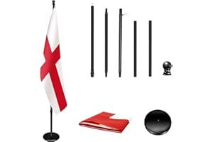 IN WHICH BAY Indoor Telescoping Flag Pole with Base 180-220cm,Aluminum Commercial Indoor Flagpole with Black Ball Top Finial,Heavy Duty Indoor Flag Pole Kit for Office School City Hall