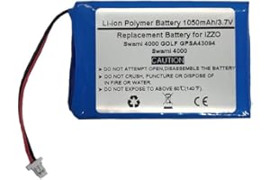 STARNOVO 3.7V 1050mAh Replacement GPS Navigator Battery for Izzo Swami 4000, Swami 4000 Golf GPSA43094，H603450H