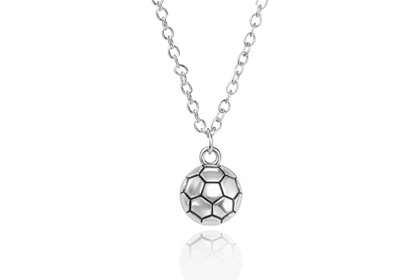 VASSAGO Fotbollshalsband fotboll boll turberlock halsband för kvinnor sportsmycken fotboll gåvor för tonåringar flickor pojkar spelare