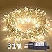 Produktbild JMEXSUSS 100LED 49.2ft luz de cadena interior Luces de Navidad luces de cuerda de hadas enchufe en 8 modos para banquete de boda, dormitorio, decoración de la pared(100LED, blanco cálido)
