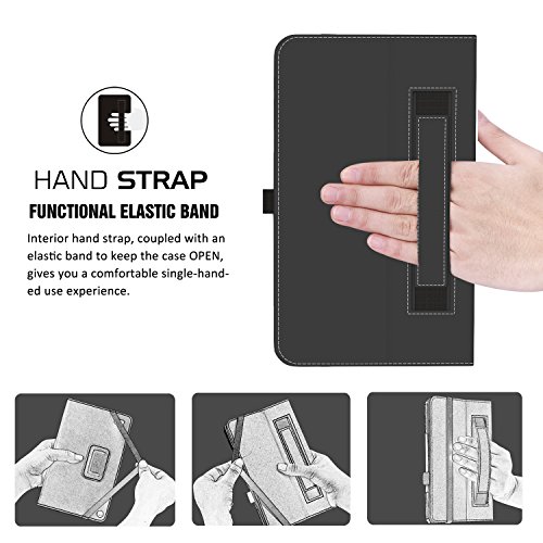 MoKo Dragon Touch S8 Hülle – Kunstleder Tasche Schutzhülle Schale Smart Case Standfunktion für Dragon Touch S8 8″ Intel Quad Core 64 bits Android Tablet, Schwarz - 8