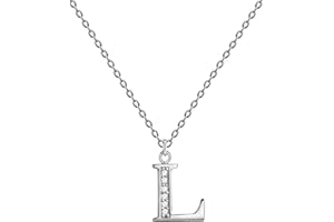 cotigo - Collar Letra Inicial Acero inoxidable con Piedra de Circonita Brillantes - Collar Mujer con Colgante de Letra A-Z - Colgante Inicial de Nombre - Regalo para Mujer, Dia de Madre, Aniversario