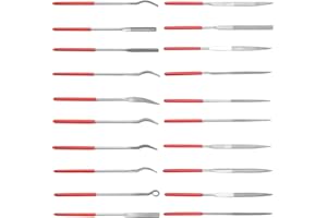 YDHfdc 20 Stück Mini Diamantnadelfeilen Set 3x140mm Professionelle Nadel Datei Set Diamantfeile Kunststoffgriff Zum Schleifen, Polieren und Gravieren von Schmuckmetallglassteinen