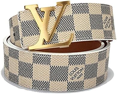 Fashion Plaid leather belt 36"- 40" (120cm)
