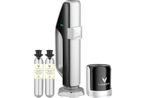 Coravin Sistema di conservazione dello spumante - Conserva il vino per 4 settimane - Risparmio di vino per spumante - con capsule di gas di CO2 spumanti pure - per champagne e altri spumanti