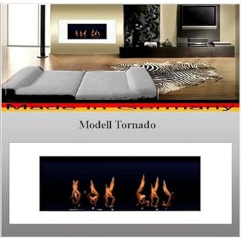 Camino A Bio-Etanolo Globmetal 900x400mm - Design A Parete, Marrone Scuro/Bronzo Opaco, Vetro Incluso, Testato TÜV Rheinland