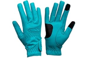 eGlove eQUEST GripPro - Leather Horse Riding Gloves - Hardwearing, Breathable and Grippy Real Leather - Synthetic Lycra comfort fit inserts - Touchscreen Gloves