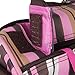 OULII Cute Monkey Print Multi-functional Large Capacity Baby Diaper Nappy Changing Pad Travel Mummy Handbag Tote Bag Shoulder Bag Crossbody Messenger Bag (Pink)