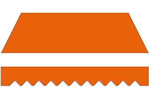 HOME & TRENDS home Trends Preiswert Markisen Tuch Markisenbespannung Ersatzstoffe Diverse Farben Maße 4 x 3 m Markisenstoffen inkl. Volant fertig genäht mit Bordeux (P1027- Orange)