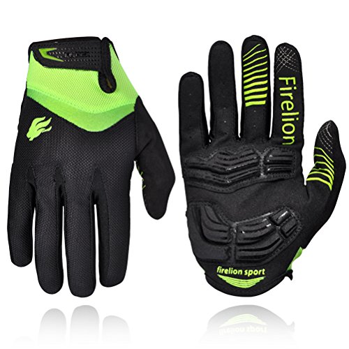 FIRELION Radsporthandschuhe Mountainbike Handschuhe f¨¹r Herren und Damen - Ideal gloves f¨¹r Road Race, Radsport, Reiten, Wandern, Bergsteigen, Camping und mehr Sports im Ferien MTB DH Downhill Off