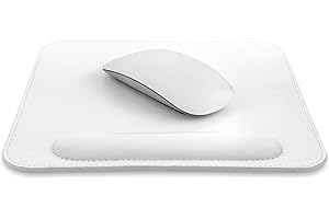 Londo Tappetino Mouse in Pelle con Poggiapolso, Tappetini da scrivania, Mousepad