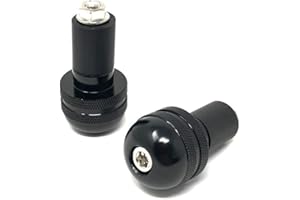 ALCHEMY PARTS Moto Terminali Pesi Anodizzato Per 22mm 7/8" Manubrio - Nero