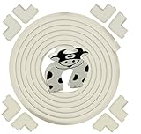 Premium Edge & Corner Guards - EXTRA Long, EXTRA Dense 20.4 ft Covering With 8 PRE-TAPED Bumpers - CREAM WHITE - Best Furniture And Table Child Safety Protector - FREE Door Slammer Guard