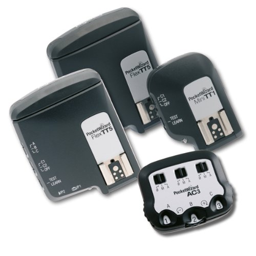 PocketWizard Kit for Nikon includes 1 x MiniTT1, 2 x Flex TT5 and 1 x AC3 ZoneController