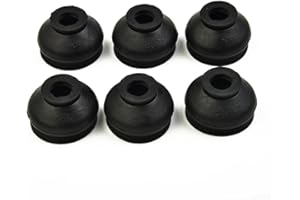 Eawfgtuw Kugelgelenk-Staubschutz, 6 Stück Gummi-Spurstangenkopf Kugelgelenk-Staubstiefel, Multipack Kugelgelenk Gummi Kugelgelenk Abdeckungen Spurstangenkopf Set Kit Schwarz